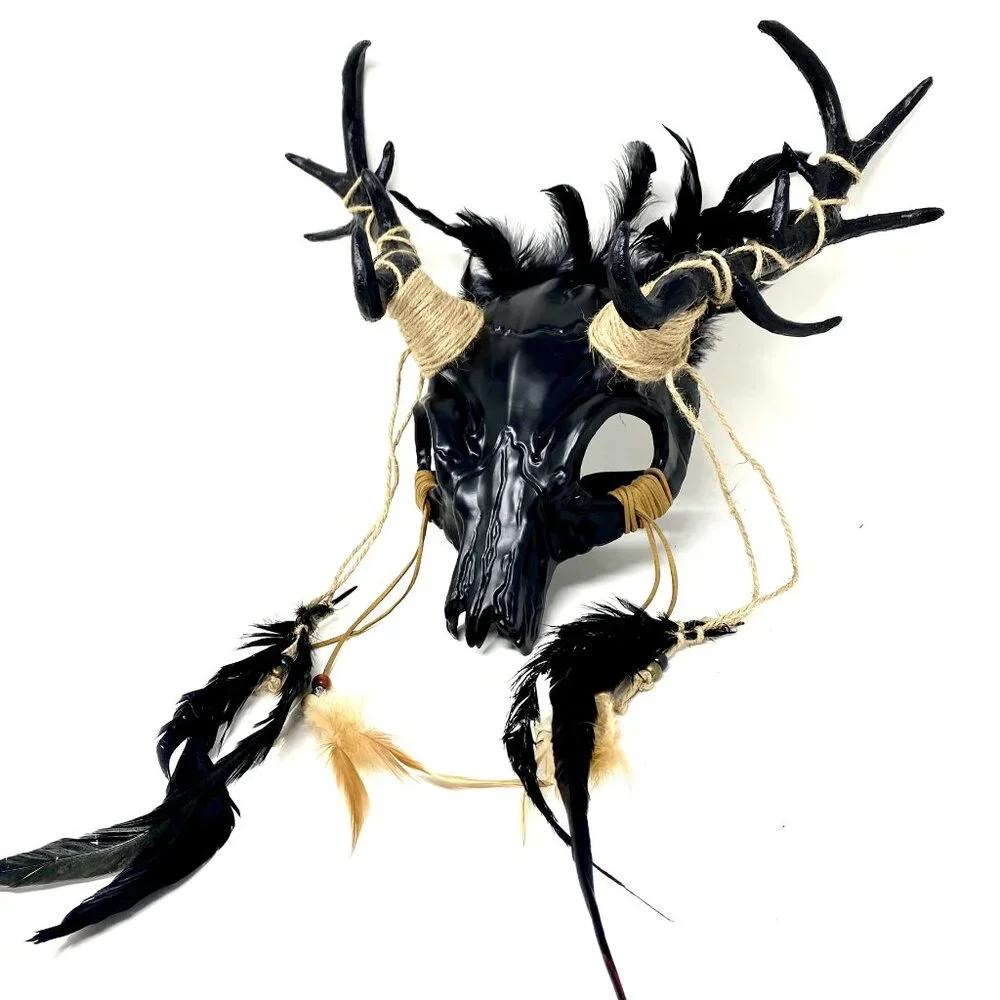 Krampus Ram Goat Demon with Horns Devil Halloween Masquerade Masks Party